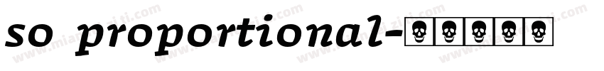 so proportional字体转换